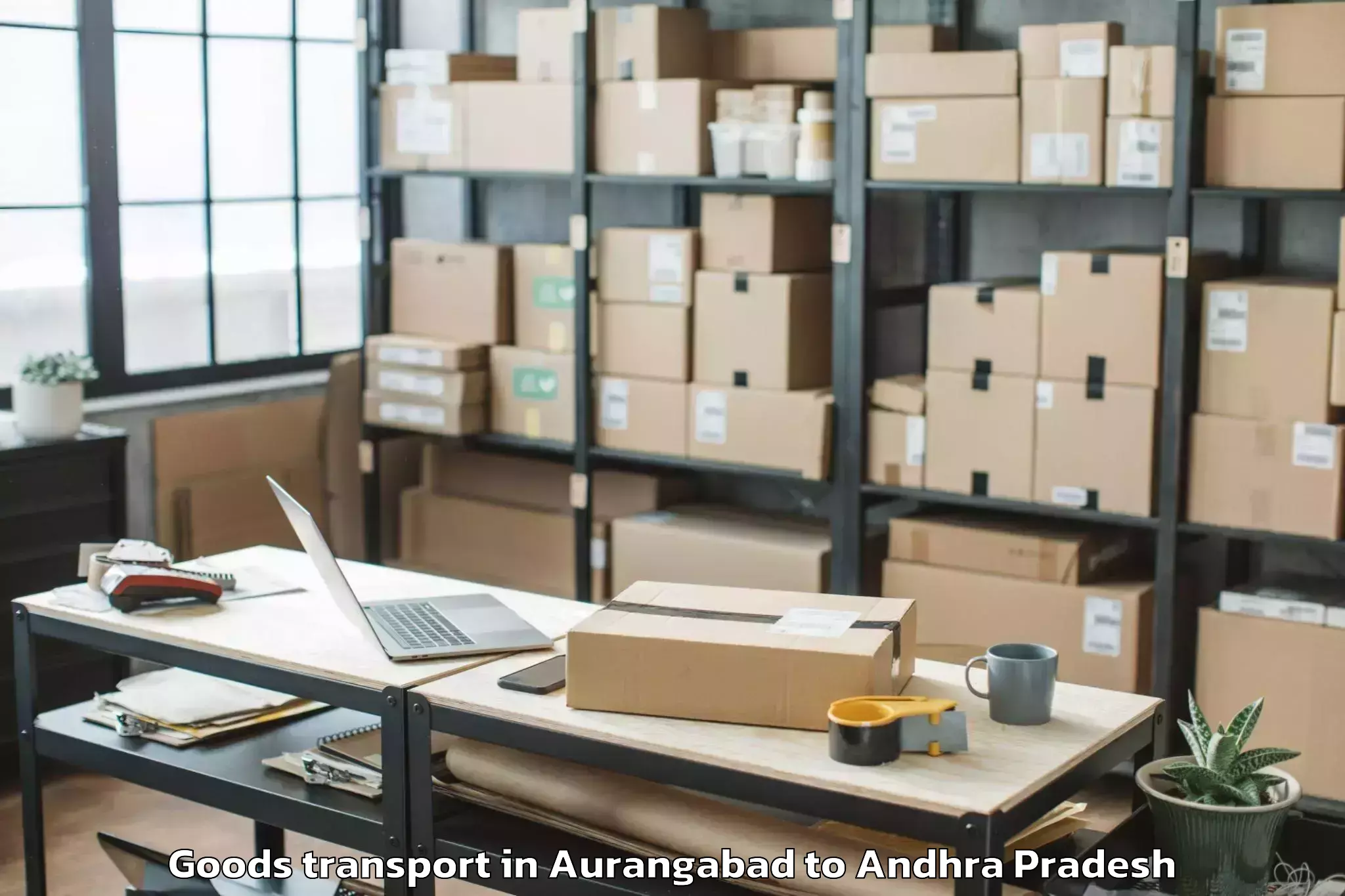 Leading Aurangabad to Vajrapukothuru Goods Transport Provider